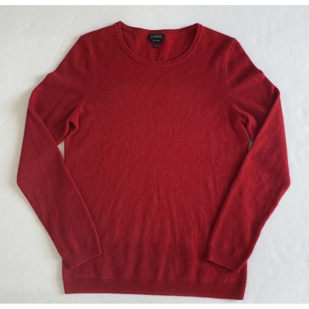 Talbots 100% Cashmere Sweater Small Red Lightweight Luxury Christmas Valentines